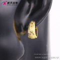 Aretes de joyería xuping, aretes de lujo huggie, aretes de oro egipcio